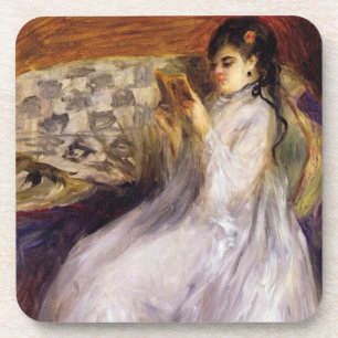 Pierre A Renoir   Young Woman Reading Coaster