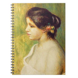 Pierre A Renoir   Young Woman with Flowers at Ear Notebook