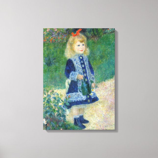 Pierre-Auguste Renoir - A Girl with a Watering Can Canvas Print (Front)