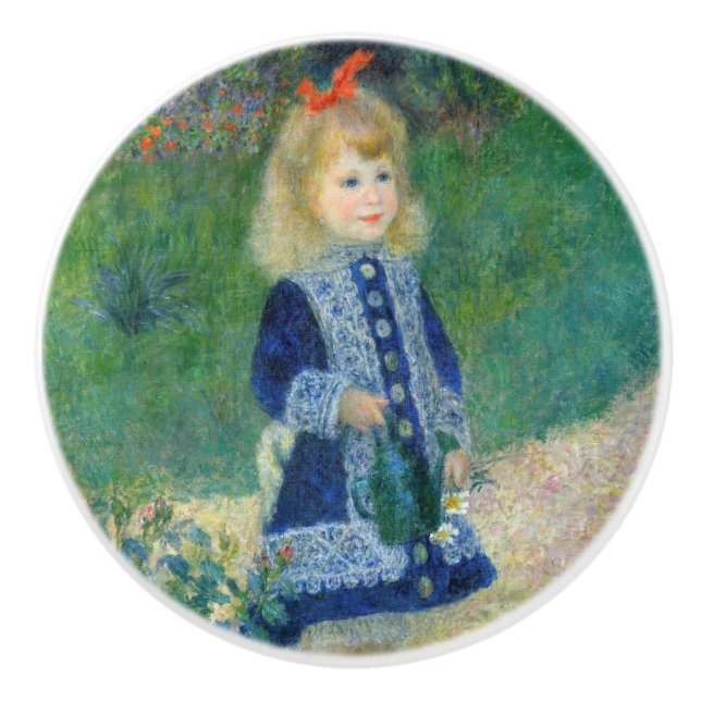 Pierre-Auguste Renoir - A Girl with a Watering Can Ceramic Knob (Front)