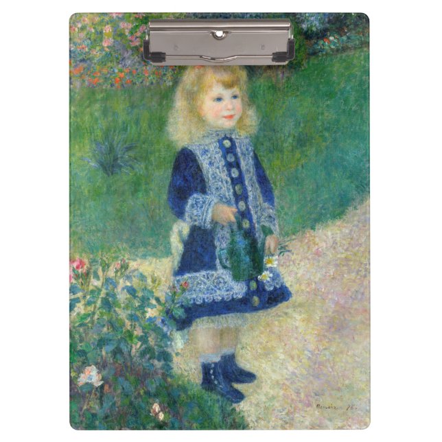 Pierre-Auguste Renoir - A Girl with a Watering Can Clipboard (Front)