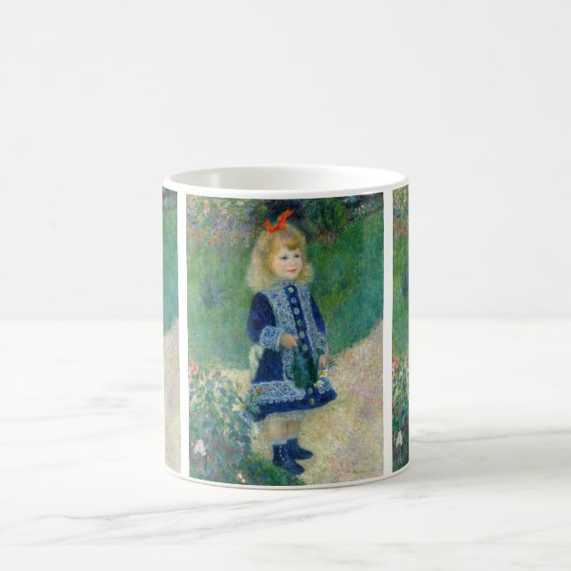 Pierre-Auguste Renoir - A Girl with a Watering Can Coffee Mug (Center)