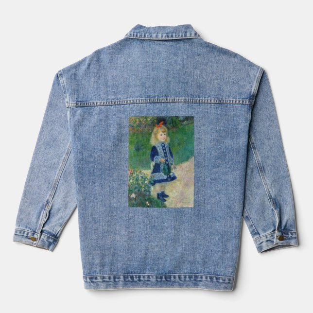 Pierre-Auguste Renoir - A Girl with a Watering Can Denim Jacket (Back)