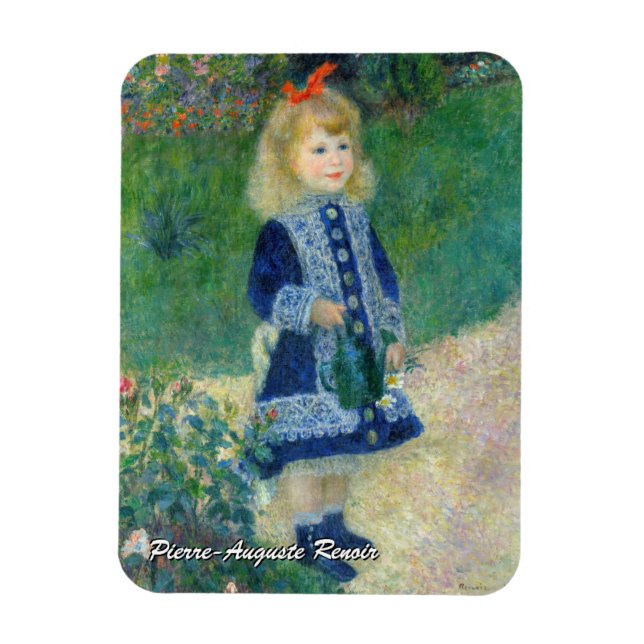 Pierre-Auguste Renoir - A Girl with a Watering Can Magnet (Vertical)