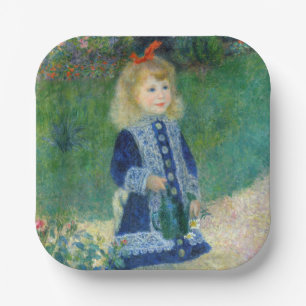 Pierre-Auguste Renoir - A Girl with a Watering Can Paper Plate