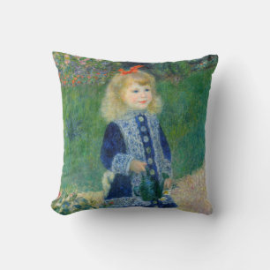 Pierre-Auguste Renoir - A Girl with a Watering Can Throw Pillow