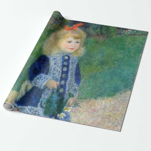 Pierre-Auguste Renoir - A Girl with a Watering Can Wrapping Paper (Unrolled)