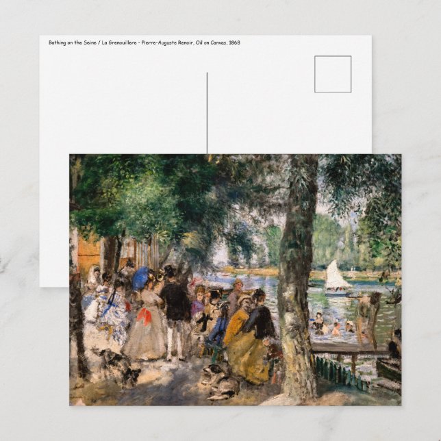 Pierre-Auguste Renoir - Bathing on the Seine Postcard (Front/Back)