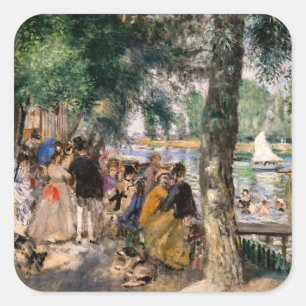 Pierre-Auguste Renoir - Bathing on the Seine Square Sticker