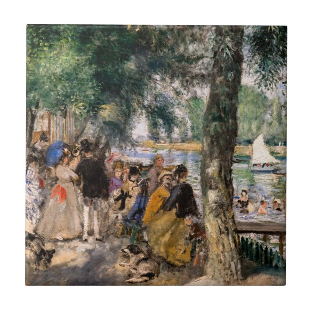 Pierre-Auguste Renoir - Bathing on the Seine Tile (Front)