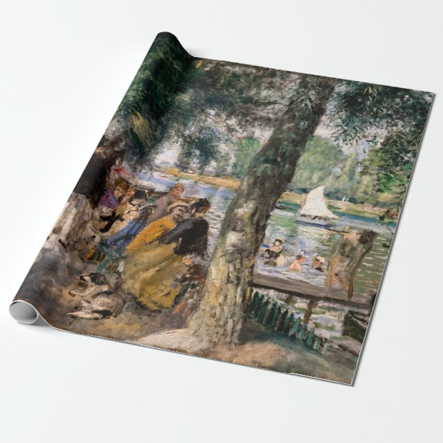 Pierre-Auguste Renoir - Bathing on the Seine Wrapping Paper (Unrolled)