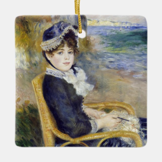 Pierre-Auguste Renoir - By the Seashore Ceramic Ornament (Front)