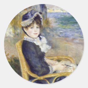Pierre-Auguste Renoir - By the Seashore Classic Round Sticker