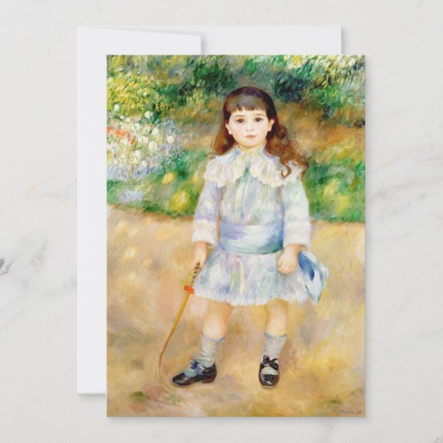 Pierre-Auguste Renoir - Child with a whip Invitation (Front)
