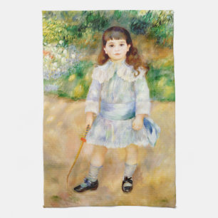 Pierre-Auguste Renoir - Child with a whip Kitchen Towel