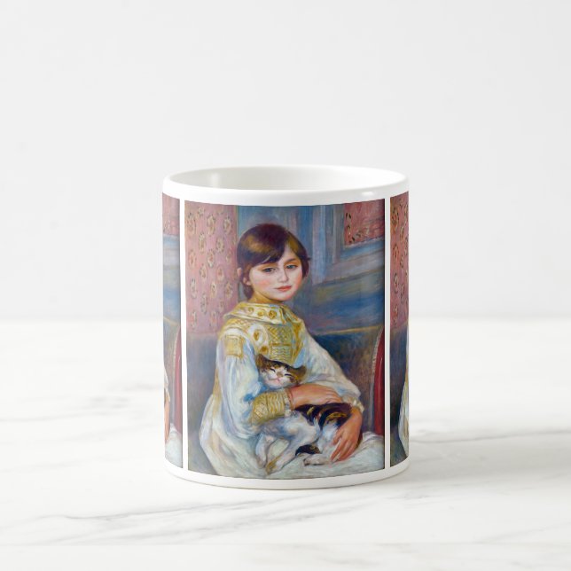 Pierre-Auguste Renoir - Child with Cat Coffee Mug (Center)