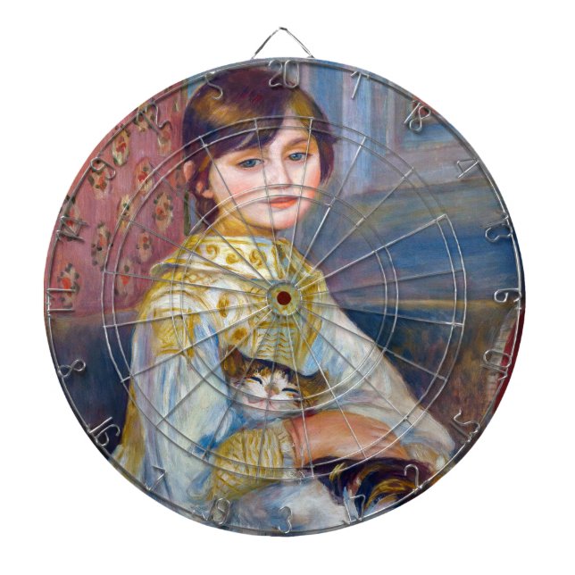 Pierre-Auguste Renoir - Child with Cat Dartboard (Front)