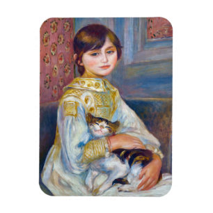 Pierre-Auguste Renoir - Child with Cat Magnet