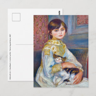 Pierre-Auguste Renoir - Child with Cat Postcard