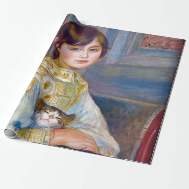 Pierre-Auguste Renoir - Child with Cat Wrapping Paper (Unrolled)