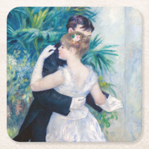 Pierre-Auguste Renoir - City Dance Square Paper Coaster