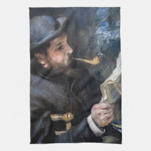 Pierre-Auguste Renoir - Claude Monet Reading Kitchen Towel