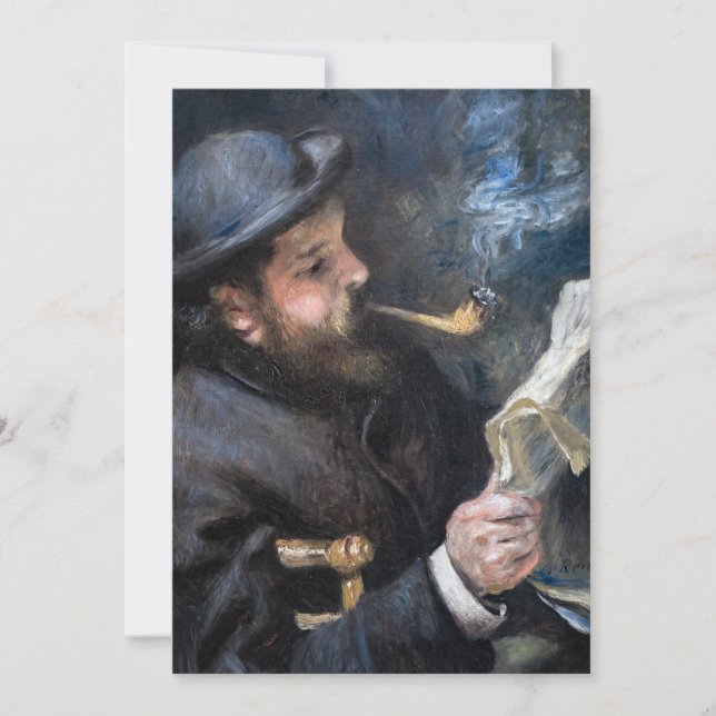 Pierre-Auguste Renoir - Claude Monet Reading Thank You Card (Front)