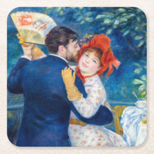 Pierre-Auguste Renoir - Country Dance Square Paper Coaster