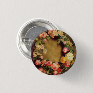 Pierre-Auguste Renoir - Crown of Roses 1 Inch Round Button