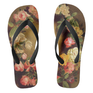 Pierre-Auguste Renoir - Crown of Roses Flip Flops