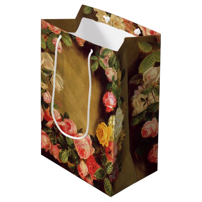 Pierre-Auguste Renoir - Crown of Roses    Medium Gift Bag (Front Angled)
