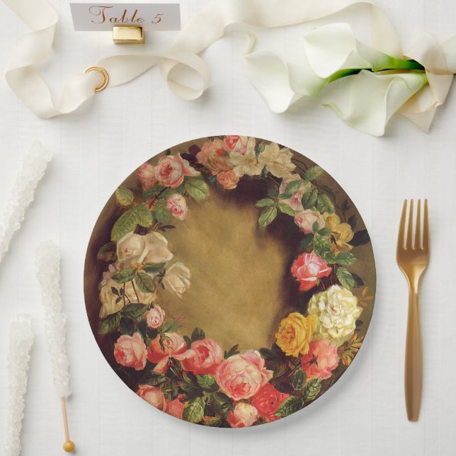 Pierre-Auguste Renoir - Crown of Roses   Paper Plate