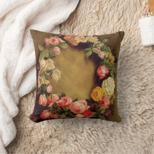 Pierre-Auguste Renoir - Crown of Roses Throw Pillow