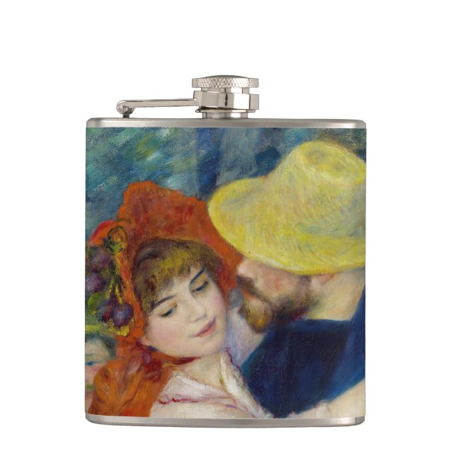 Pierre-Auguste Renoir - Dance at Bougival Hip Flask (Front)