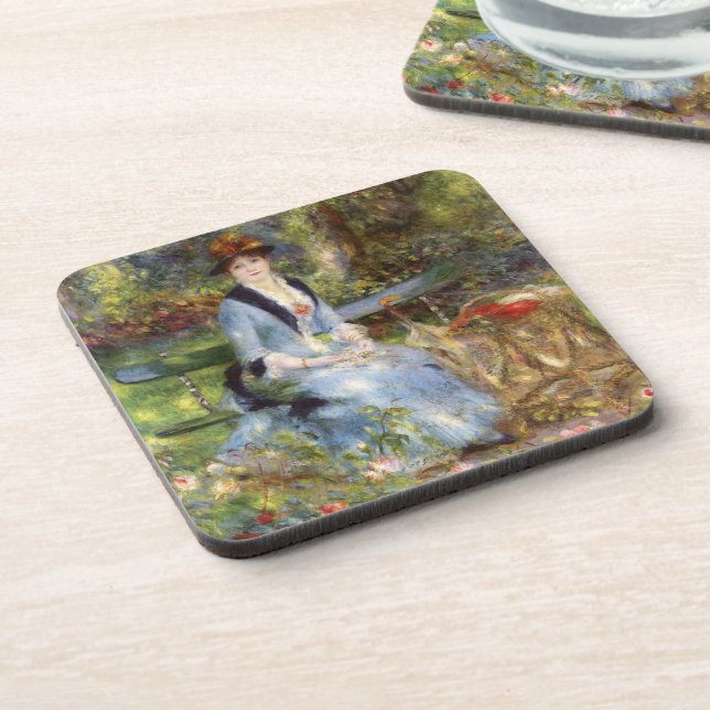 Pierre-Auguste Renoir - Dans les Roses  Coaster (Left Side)