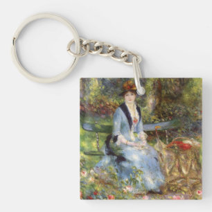 Pierre-Auguste Renoir - Dans les Roses Keychain