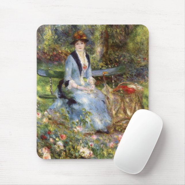 Pierre-Auguste Renoir - Dans les Roses    Mouse Pad (With Mouse)