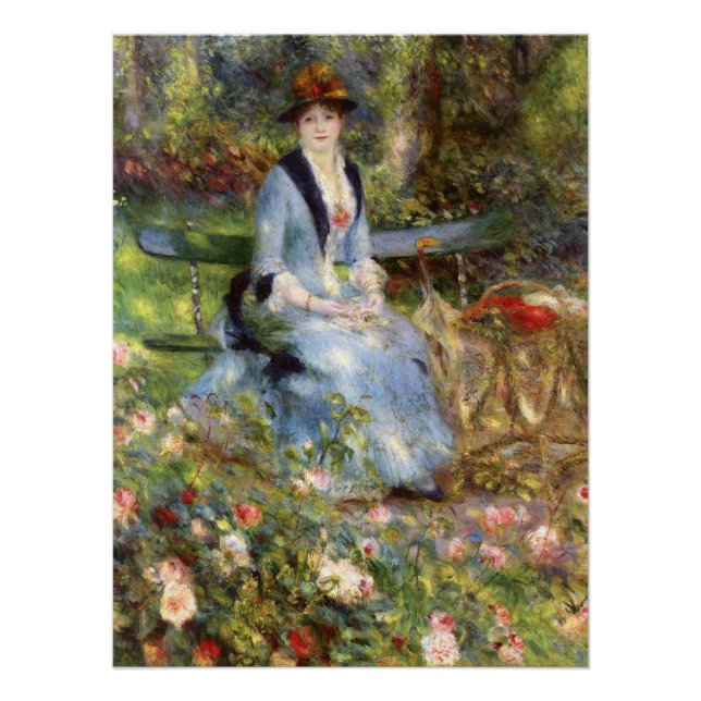 Pierre-Auguste Renoir - Dans les Roses  Poster (Front)