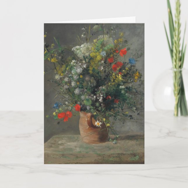 Pierre-Auguste Renoir - Flowers in a Vase 1866 Card (Front)