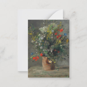 Pierre-Auguste Renoir - Flowers in a Vase 1866 Card