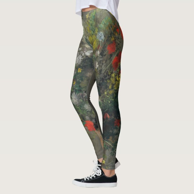 Pierre-Auguste Renoir - Flowers in a Vase 1866 Leggings (Left)