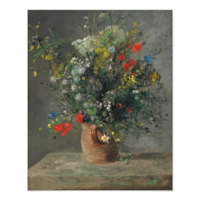 Pierre-Auguste Renoir - Flowers in a Vase 1866 Photo Print (Front)