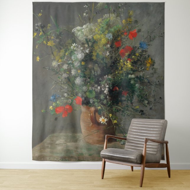 Pierre-Auguste Renoir - Flowers in a Vase 1866 Tapestry (In Situ)