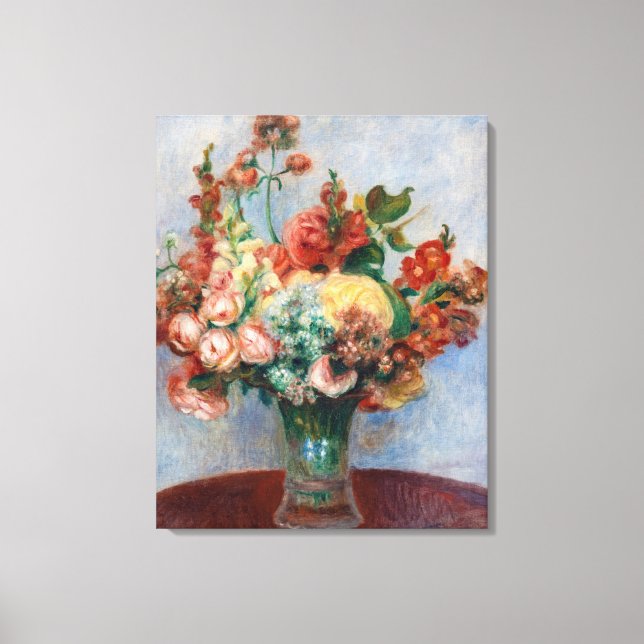 Pierre-Auguste Renoir - Flowers in a Vase Canvas Print (Front)
