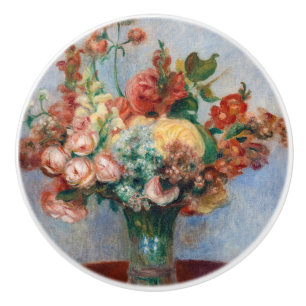 Pierre-Auguste Renoir - Flowers in a Vase Ceramic Knob