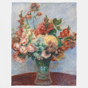 Pierre-Auguste Renoir - Flowers in a Vase Fleece Blanket