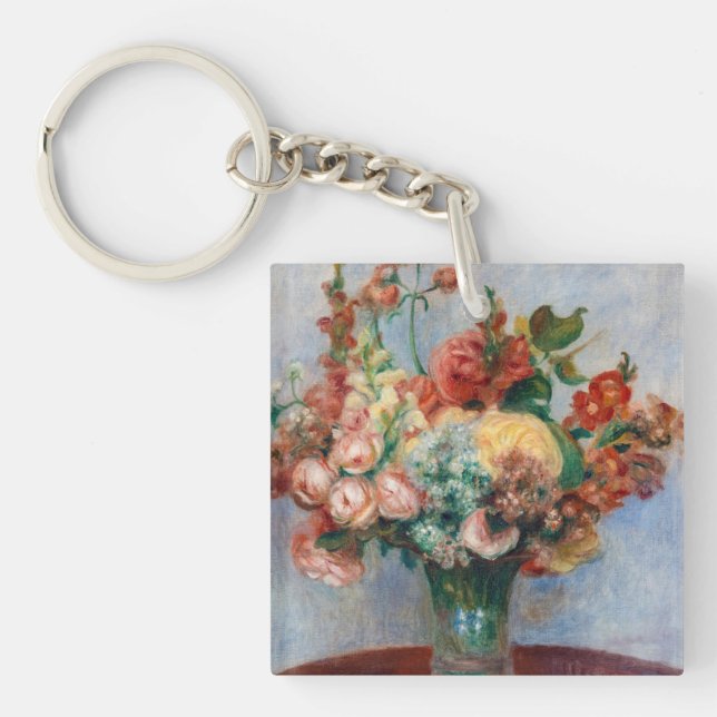 Pierre-Auguste Renoir - Flowers in a Vase Keychain (Front)