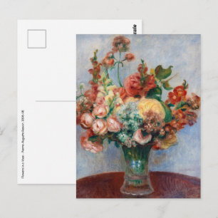 Pierre-Auguste Renoir - Flowers in a Vase Postcard
