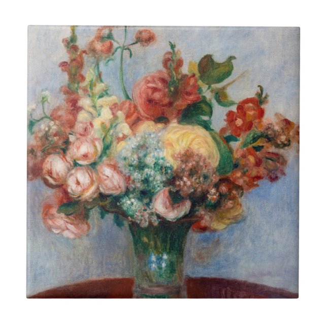 Pierre-Auguste Renoir - Flowers in a Vase Tile (Front)