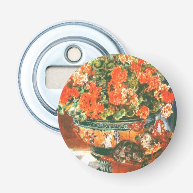 Pierre-Auguste Renoir Geraniums And Cats    Bottle Opener (Front)